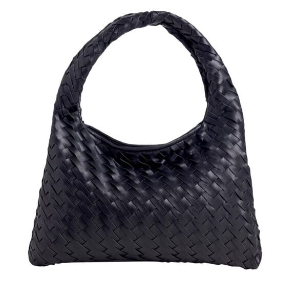 Walter Baker Handbags - Walter Baker Margaux Vegan Leather Woven Handbag Purse Black NWT